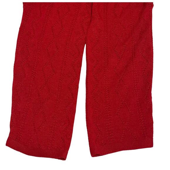 NOTATIONS LONG SLEEVE, OPEN FRONT, ACRYLIC SWEATER, WOMENS, M, RED, NO BUTTONS - Picture 7 of 11